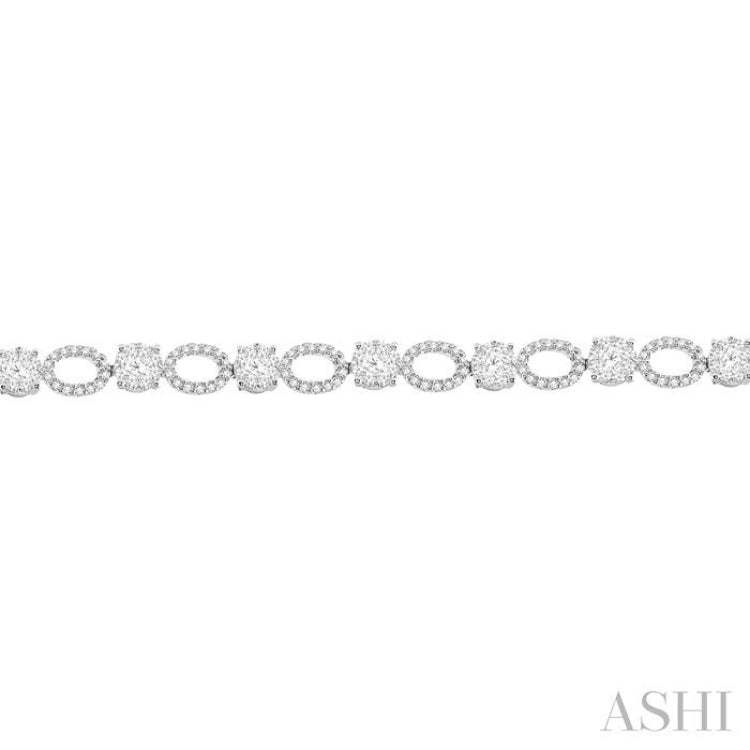 3 1/3 Ctw Lovebright Round Cut Diamond Bracelet in 14K White Gold 3 1/3 Ctw Lovebright Round Cut Diamond Bracelet in 14K White Gold