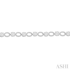 3 1/3 Ctw Lovebright Round Cut Diamond Bracelet in 14K White Gold 3 1/3 Ctw Lovebright Round Cut Diamond Bracelet in 14K White Gold