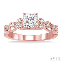 1/10 Ctw Diamond Semi-mount Engagement Ring in 14K Rose Gold 1/10 Ctw Diamond Semi-mount Engagement Ring in 14K Rose Gold