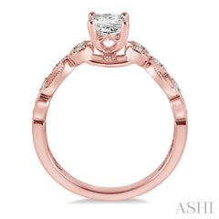 1/10 Ctw Diamond Semi-mount Engagement Ring in 14K Rose Gold 1/10 Ctw Diamond Semi-mount Engagement Ring in 14K Rose Gold