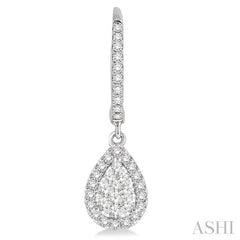 5/8 Ctw Pear Shape Diamond Lovebright Earrings in 14K White Gold 5/8 Ctw Pear Shape Diamond Lovebright Earrings in 14K White Gold