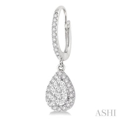 5/8 Ctw Pear Shape Diamond Lovebright Earrings in 14K White Gold 5/8 Ctw Pear Shape Diamond Lovebright Earrings in 14K White Gold