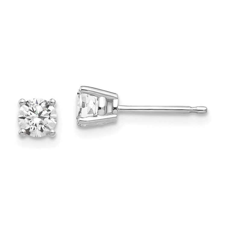 14k White Gold 4mm Cubic Zirconia Earrings 14k White Gold 4mm Cubic Zirconia Earrings