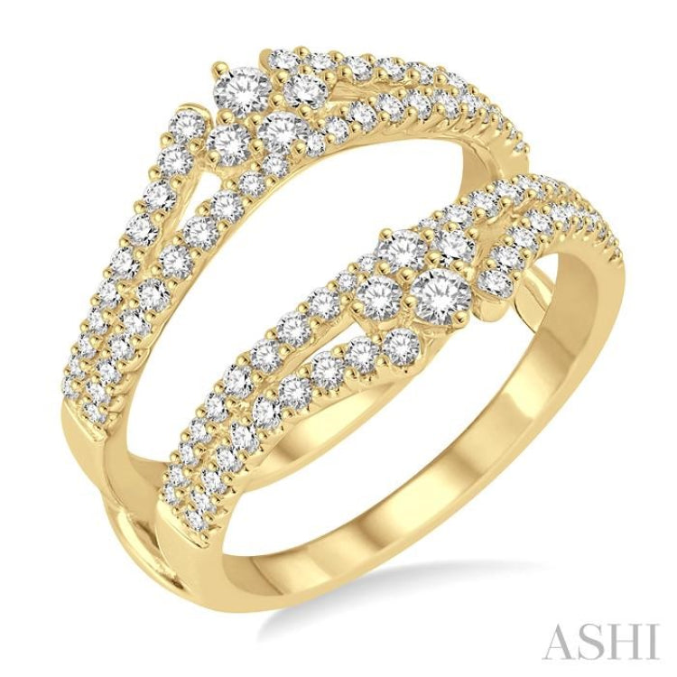 7/8 Ctw Round Diamond Insert Ring in 14K Yellow Gold 7/8 Ctw Round Diamond Insert Ring in 14K Yellow Gold