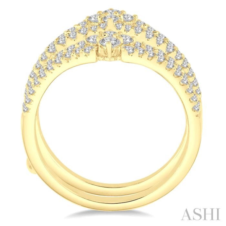 7/8 Ctw Round Diamond Insert Ring in 14K Yellow Gold 7/8 Ctw Round Diamond Insert Ring in 14K Yellow Gold