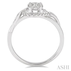 1/3 Ctw Round Cut Diamond Lovebright Engagement Ring in 14K White Gold 1/3 Ctw Round Cut Diamond Lovebright Engagement Ring in 14K White Gold