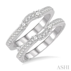 1/2 Ctw Round Cut Diamond Insert Ring in 14K White Gold 1/2 Ctw Round Cut Diamond Insert Ring in 14K White Gold