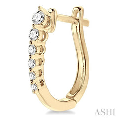 1/4 Ctw Journey Hoop Earrings in 14K Yellow Gold 1/4 Ctw Journey Hoop Earrings in 14K Yellow Gold