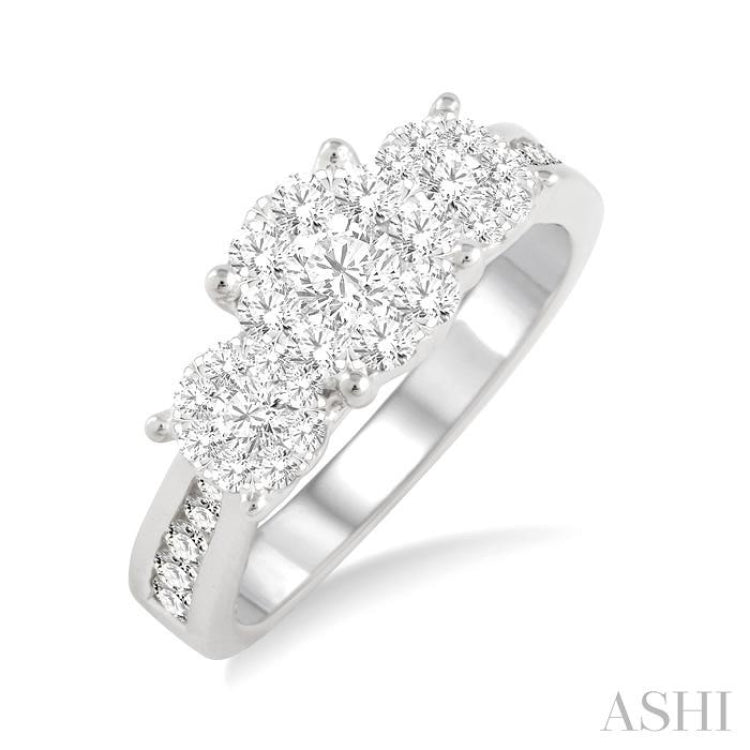 3/4 Ctw Lovebright Round Cut Diamond Ring in 14K White Gold 3/4 Ctw Lovebright Round Cut Diamond Ring in 14K White Gold