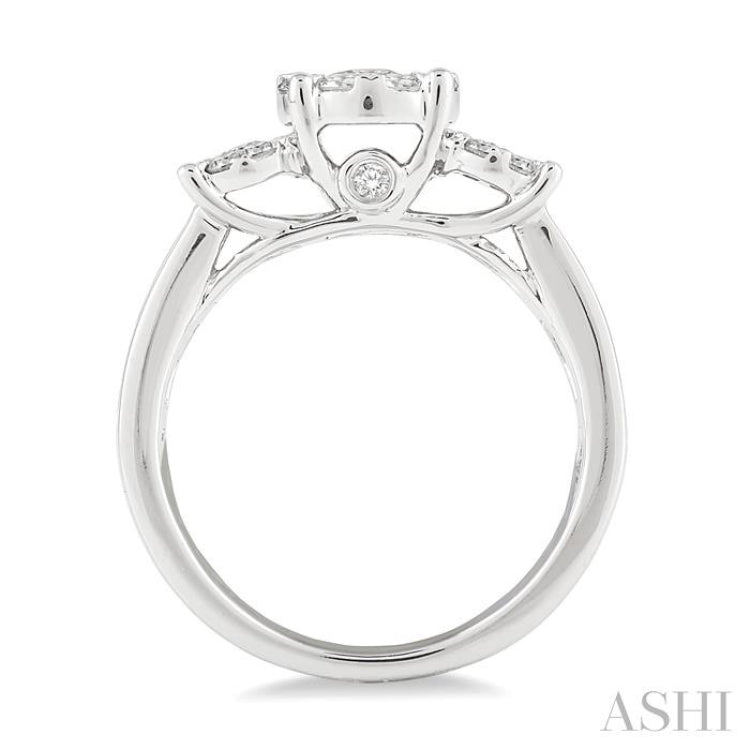 3/4 Ctw Lovebright Round Cut Diamond Ring in 14K White Gold 3/4 Ctw Lovebright Round Cut Diamond Ring in 14K White Gold