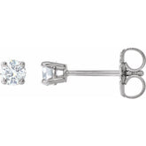 Sterling Silver 1/2 CTW Lab-Grown Diamond Earrings