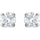 Sterling Silver 1/2 CTW Lab-Grown Diamond Earrings