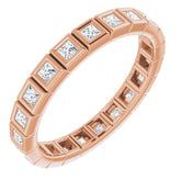 10K Rose Gold 3/8 CTW Lab-Grown Diamond Eternity Band Size 4.75