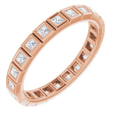 10K Rose Gold 1/2 CTW Lab-Grown Diamond Eternity Band Size 5.75