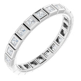 10K White Gold 1/2 CTW Lab-Grown Diamond Eternity Band Size 6.25