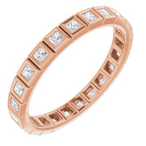 10K Rose Gold 1/2 CTW Lab-Grown Diamond Eternity Band Size 6.75