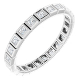10K White Gold 1/2 CTW Lab-Grown Diamond Eternity Band Size 7.25