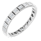 10K White Gold 1/2 CTW Lab-Grown Diamond Eternity Band Size 7.5