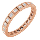 10K Rose Gold 1/2 CTW Lab-Grown Diamond Eternity Band Size 7