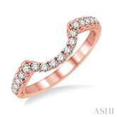 1/3 Ctw Round Cut Diamond Wedding Band in 14K Rose Gold