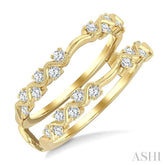 1/2 Ctw Zig-Zag Round Cut Diamond Insert Ring in 14K Yellow Gold