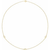 14K Yellow Gold 1/3 CTW Natural Diamond 3-Station 18" Necklace