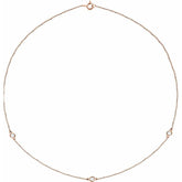 14K Rose Gold 1/3 CTW Natural Diamond 3-Station 18" Necklace