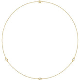 14K Yellow Gold 1/4 CTW Natural Diamond 3-Station 18" Necklace