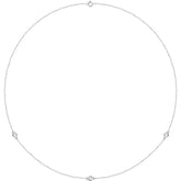 14K White Gold 1/4 CTW Natural Diamond 3-Station 18" Necklace