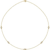 14K Yellow Gold 1/2 CTW Natural Diamond 5-Station 18" Necklace