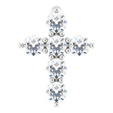 Sterling Silver 1/6 CTW Natural Diamond Cross Pendant