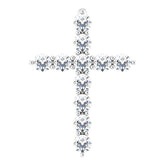 Platinum 1/4 CTW Natural Diamond Cross Pendant