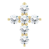 14K Yellow Gold 1/4 CTW Natural Diamond Cross Pendant