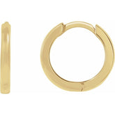 14K Yellow Gold Hinged 10 mm Hoop Earrings