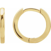 14K Yellow Gold Hinged 15 mm Hoop Earring
