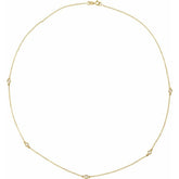 14K Yellow Gold 1/4 CTW Lab-Grown Diamond 5-Station 18" Necklace