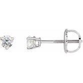 Sterling Silver 1/3 CTW Natural Diamond Earrings