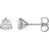 14K White Gold 1/2 CT Lab-Grown Diamond Stud Earrings
