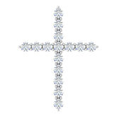 Platinum 1/2 CTW Natural Diamond Cross Pendant