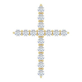 14K Yellow Gold 1/2 CTW Lab-Grown Diamond Cross Pendant