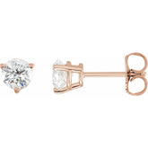 14K Rose Gold 3/4 CTW Lab-Grown Diamond Earrings