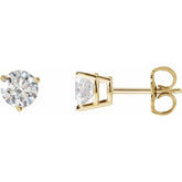 14K Yellow Gold 1 CTW Lab-Grown Diamond Earrings