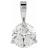 Platinum 5/8 CT Lab-Grown Diamond Pendant