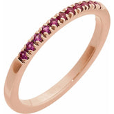 14K Rose Gold Lab-Grown Ruby Stackable Ring