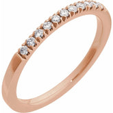 14K Rose Gold 1/6 CTW Lab-Grown Diamond Stackable Ring