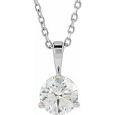 Sterling Silver 5/8 CTW Lab-Grown Diamond 18" Necklace