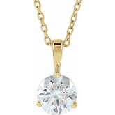 14K Yellow Gold 3/4 CTW Lab-Grown Diamond 18" Necklace