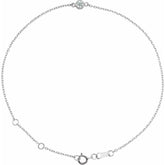 14K White Gold Lab-Grown Diamond 6 1/2-7 1/2" Bracelet