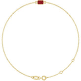 14K Yellow Gold Lab-Grown Ruby 6 1/2-7 1/2" Bracelet