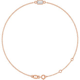 14K Rose Gold Natural Diamond 6 1/2-7 1/2" Bracelet